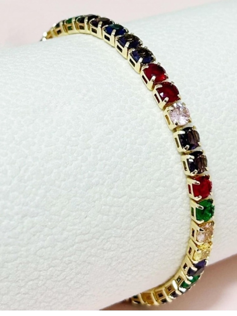 Bracelet-Tennis Bracelets, Silver/Platinum & 14K gold Plated 4mm Cubic Zirconia
